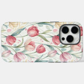 Coques Case-Mate iPhone Pattern Watercolor Modern Tulips (Verso (horizontal))