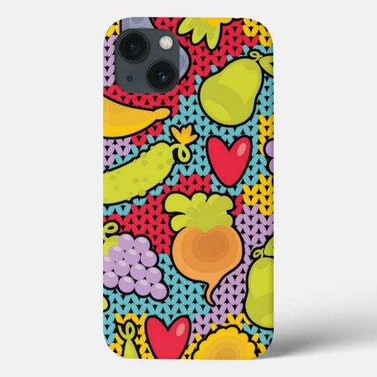Coques Case-Mate iPhone Pattern with fruits and vegetables (Verso)