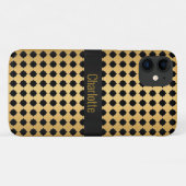 Coques Case-Mate iPhone PATTERNEL NOIR D'OR COUVERT IPHONE personnalisable (Dos (Horizontal))