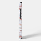 Coques Case-Mate iPhone Patterns de Chic Rose Gold White Marble Stone (Verso / Gauche)