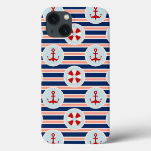 Etui iPhone Case-Mate Patterns de Nautical Stripes and Dots