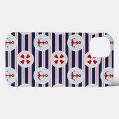 Coques Case-Mate iPhone Patterns de Nautical Stripes and Dots (Verso (horizontal))