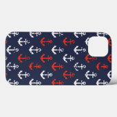Coques Case-Mate iPhone Patters de la Red White And Blue Navy (Verso (horizontal))
