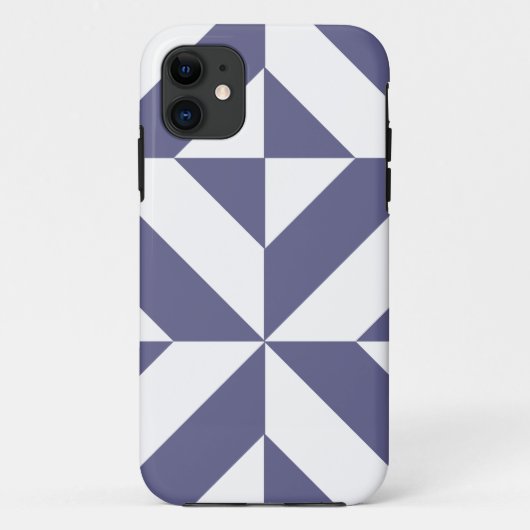 Coques Case-Mate iPhone Patters Midnight Blue Geometric Deco Cube (Dos)
