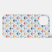 Coques Case-Mate iPhone Patters nauticaux avec Anchors (Verso (horizontal))