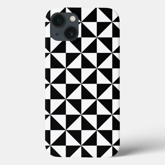 Coques Case-Mate iPhone Patters triangulaires noirs et blancs (Verso)