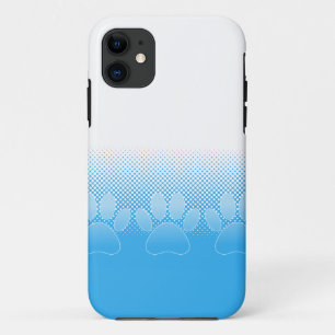 Coque Case-Mate Pour iPhone Pattes bleues et blanches avec fond de papier jour