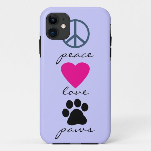 Coques Case-Mate iPhone Pattes d'amour de paix (Dos)