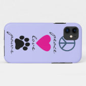 Coques Case-Mate iPhone Pattes d'amour de paix (Dos (Horizontal))