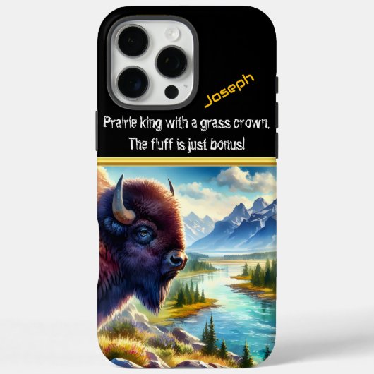 Coques Case-Mate iPhone Pâturage du bison par une rivière luxuriante (Verso)