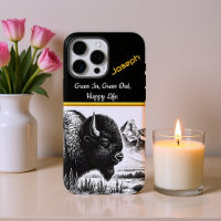 Pâturage Majestueux De Buffalo Près Des Montagnes