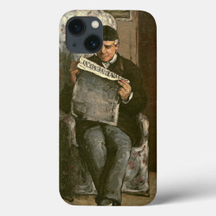 Etui iPhone 13 Paul Cezanne le père de l'artiste, lisant le "v�