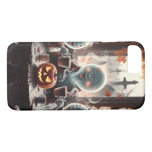 Coques Case-Mate iPhone Pause café Ghoarly Halloween (Dos (Horizontal))