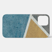Coques Case-Mate iPhone Pavé peint gris, jaune et bleu (Verso (horizontal))