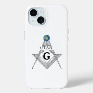Coque Pour iPhone 15 Pavillon de franc-maçonnerie de l'Etat de l'Utah