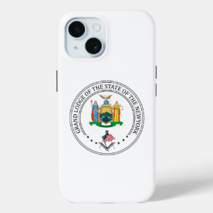 Coque Pour iPhone 15 Pavillon de franc-maçonnerie de l'Etat de New York