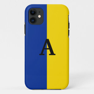 Case-Mate iPhone Case Pavillon d'Ukraine vertical monogramme bleu et jau