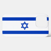 Coques Case-Mate iPhone Pavillon Israël bleu et blanc moderne (Verso (horizontal))