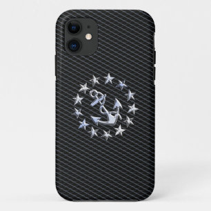 Coques Pour iPhone Pavillon Naval Chrome Yacht sur Décor Grille Autom