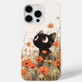 Coques Case-Mate iPhone Pavot à chat noir (Verso)