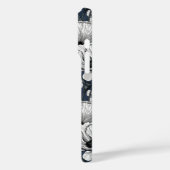 Coques Case-Mate iPhone Pavot blanc sur la marine (Verso / Gauche)