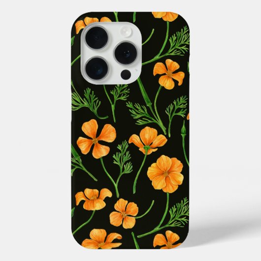 Coques Case-Mate iPhone Pavot de Californie, fleurs d'été, orange wil (Verso)