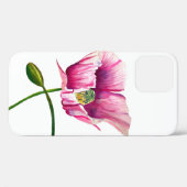 Coques Case-Mate iPhone Pavot rose aquarelle jolie fleur (Verso (horizontal))