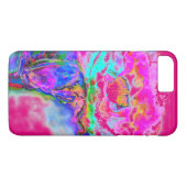 Coques Case-Mate iPhone Pavot rose, aquarelle peinture florale (Dos (Horizontal))
