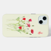 Coques Case-Mate iPhone Pavot rouge prairie estivale, fleurs sauvages (Verso (horizontal))