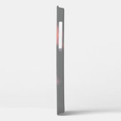 Coques Case-Mate iPhone pavot rouge sur gris (Verso / Gauche)