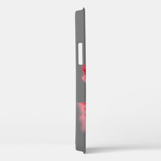 Coques Case-Mate iPhone pavot rouge sur gris (Verso / Droite)