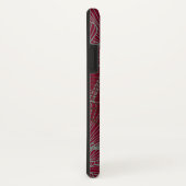 Coques Case-Mate iPhone Pavot tiré à la main sur rouge foncé (Dos/Droite)