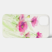 Coques Case-Mate iPhone Pavots peints 3 d'aquarelle (Verso (horizontal))