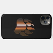 Coques Case-Mate iPhone PAW D'OURS D'ACIER Brown SUR NOIR (Dos (Horizontal))