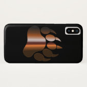 Coques Case-Mate iPhone PAW D'OURS D'ACIER Brown SUR NOIR (Dos (Horizontal))