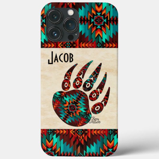 Coques Case-Mate iPhone Paw d'ours tribal (Verso)