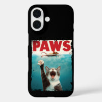 PAWS Chat Souris Parodie De L'Affiche De Film Jaws