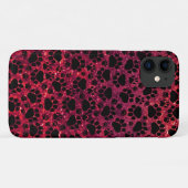 Coques Case-Mate iPhone Paws Noires, Parties scintillant Rouge, Paws Chien (Dos (Horizontal))