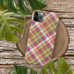 Case-Mate iPhone Case Pays Français Shabby Chic Flair Madras Motif<br><div class="desc">Motif moderne rouge rose, vert, orange et blanc écossais. Belle couverture moderne et cool pour le brancheur tendance et amateur d'art branché, amoureux de motifs artistiques qui veut protéger leur téléphone de la poussière et de la saleté, de l'usure et de la déchirure. Cette conception est disponible en Apple iPhone...</div>