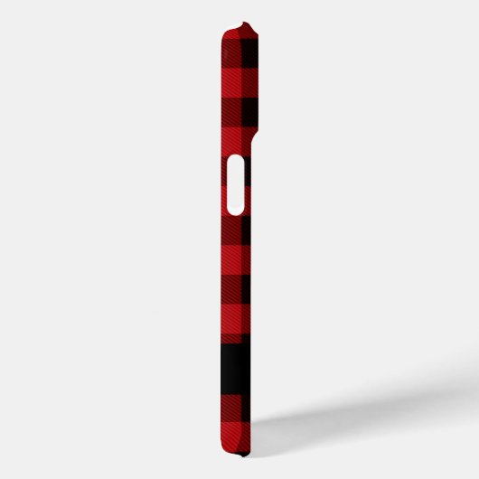 Coques Case-Mate iPhone Pays rouge et noir plaid (Verso / Droite)