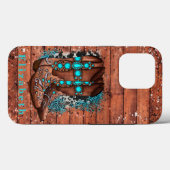 Coques Case-Mate iPhone Pays Western Boot Cowboy Personnalisé (Verso (horizontal))