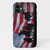 Coques Case-Mate iPhone Pays Western Cowboy Roping drapeau américain (Dos)