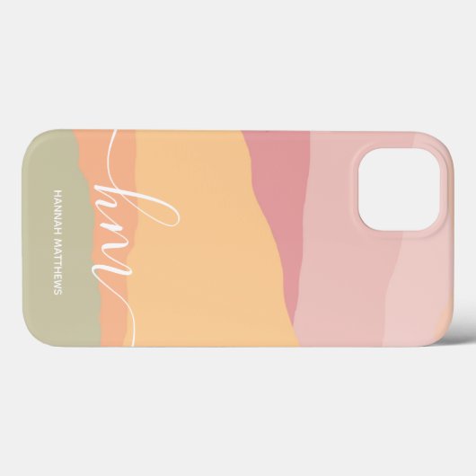 Coques Case-Mate iPhone Paysage Abstrait du Rainbow Mountain   (Verso (horizontal))