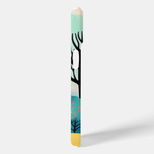 Coques Case-Mate iPhone Paysage Aquarelle Peinture Abstraite Avec Nom (Verso / Droite)