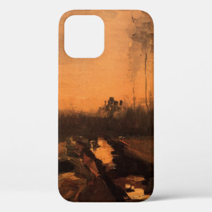 Coque iPhone 12 Paysage au crépuscule par Vincent van Gogh