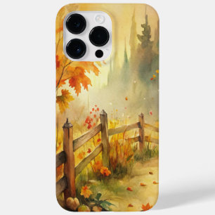 Coque Pour Pour iPhone 14 Pro Max Paysage automnal rustique à l'aquarelle