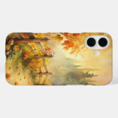 Coques Case-Mate iPhone Paysage automnal rustique à l'aquarelle (Verso (horizontal))