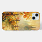Coques Case-Mate iPhone Paysage automnal rustique à l'aquarelle (Verso (horizontal))