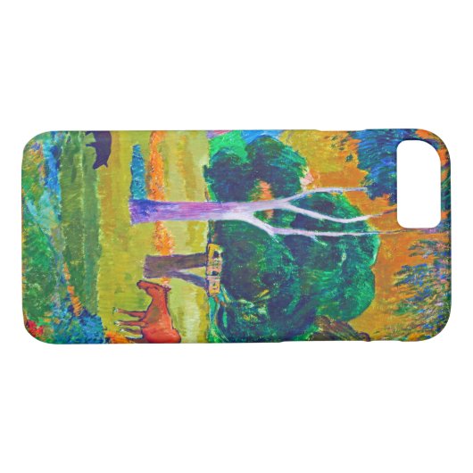 Coques Case-Mate iPhone Paysage avec cochon et cheval, Gauguin (Dos (Horizontal))