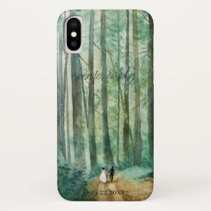 Case-Mate iPhone Case Paysage boisé mariage Aquarelle